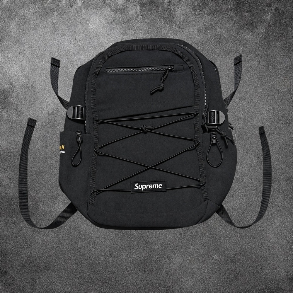 Supreme FW22 Backpack Black Cordura Advanced Fabrics Bungee Logo Unisex NWT
